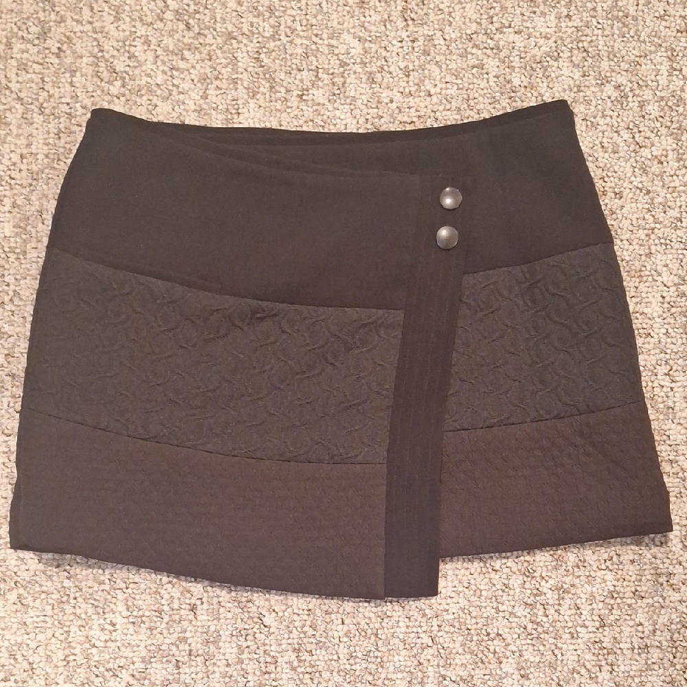 Cabi Black Mini Wrap Skirt